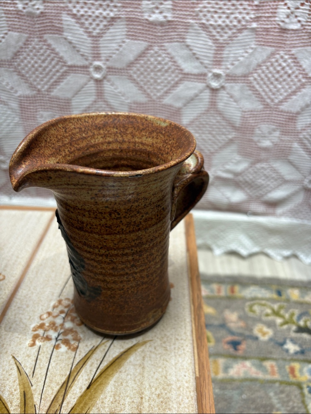 Copper-Tone Ceramic Pitcher Trio - Rustic Brown & Tan - Picture 5 of 16